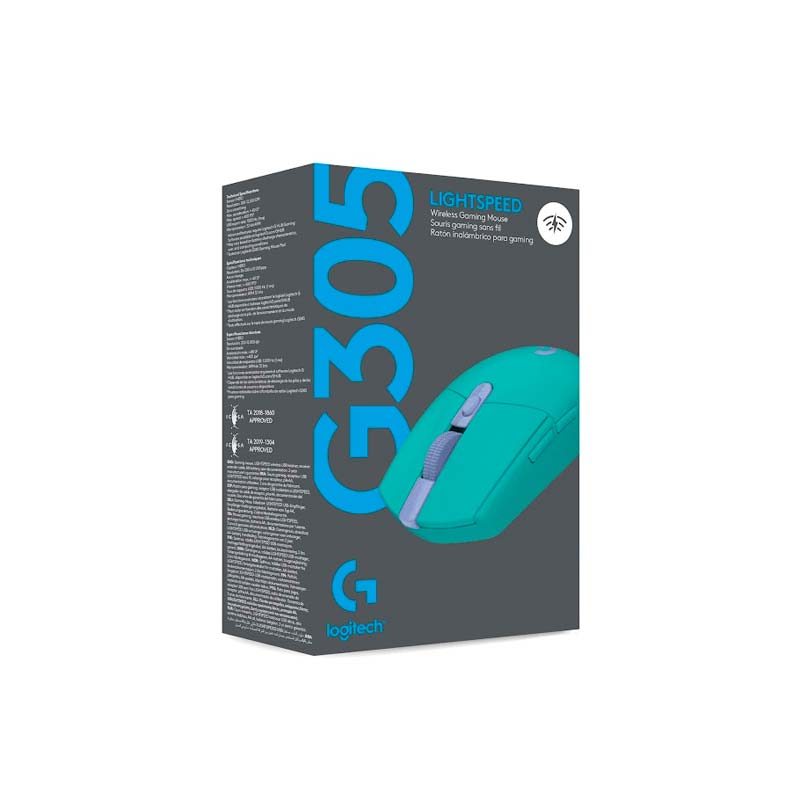 Mouse Gaming Inalámbrico Óptico Logitech G305 LIGHTSPEED 12000DPI 6 Botones Mint