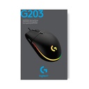 Mouse Óptico Gaming Logitech G203 LIGHTSYNC Negro 8000DPI 6 Botones