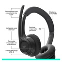 Audífonos Tipo Headset Logitech Zone 300 Inalámbricos con Micrófono Negro