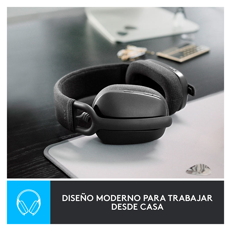 Audífonos Tipo Headset Logitech Zone Vibe 100 Inalámbricos con Micrófono Negro
