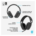 Audífonos Tipo Headset Logitech Zone Vibe 100 Inalámbricos con Micrófono Negro
