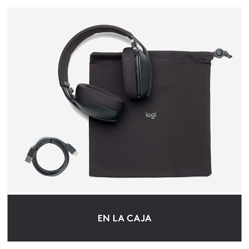 Audífonos Tipo Headset Logitech Zone Vibe 100 Inalámbricos con Micrófono Negro