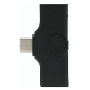 Micrófono de Solapa VTA+ Inalámbrico USB-C con Gancho de Sujeción Negro