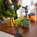 Aro de Luz VTA+ con Soporte Ajustable para Celular USB Negro