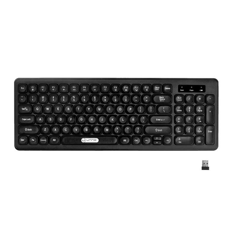 Teclado Inalámbrico UnnoTekno Klass Español Negro