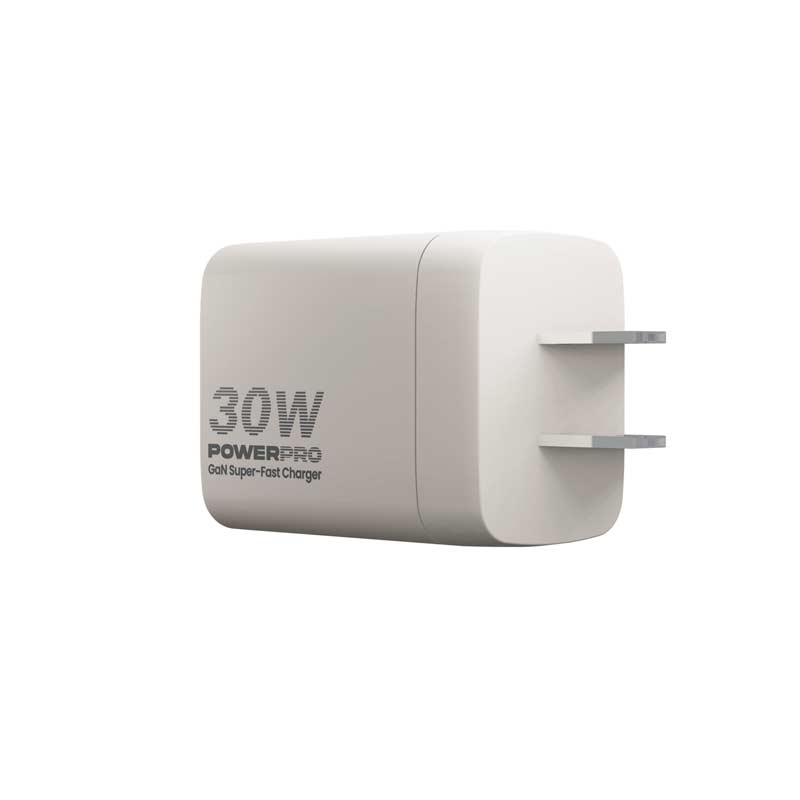 Cargador de Pared UnnoTekno PowerPro Dual USB-C 30W​​ Blanco