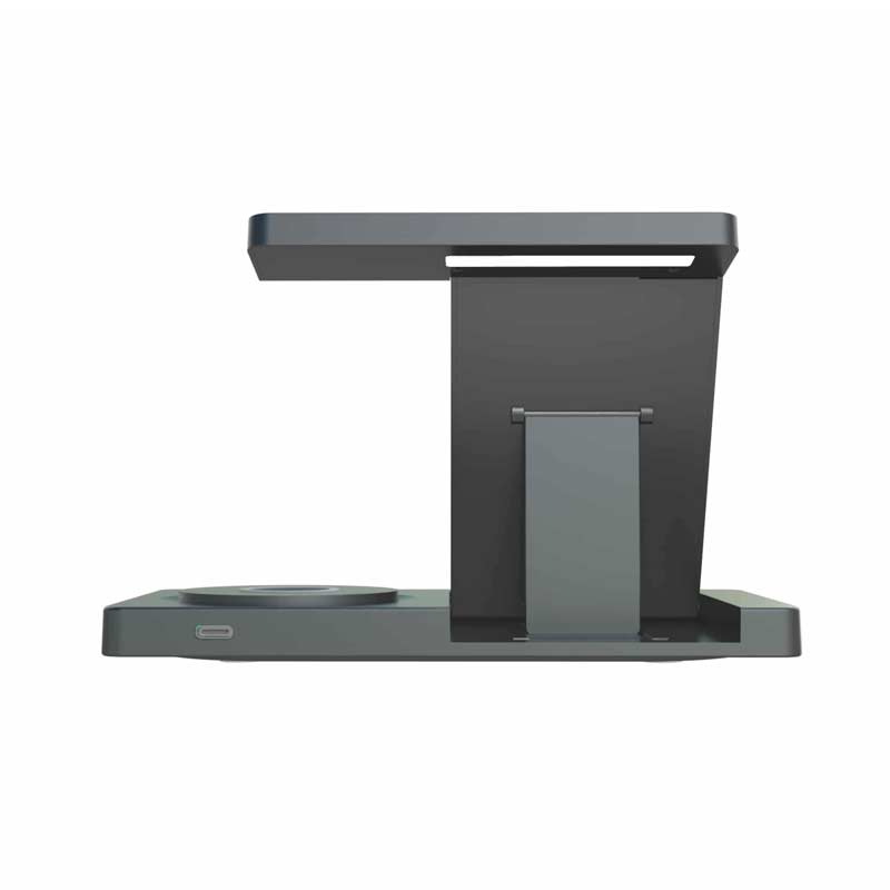 Cargador Inalámbrico UnnoTekno PW5119BK 3 en 1 ChargePro 15 W Gris