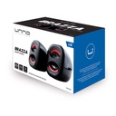 Bocina 2.0 UnnoTekno Brazza SP9012RD 6W Negro y Rojo