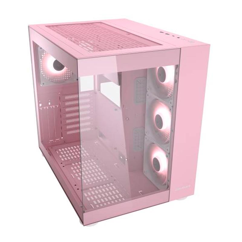 Case Gaming Cougar FV150 RGB Media Torre Rosa (Sin Fuente)