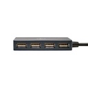 Hub UnnoTekno 4 Puertos USB 2.0 Negro