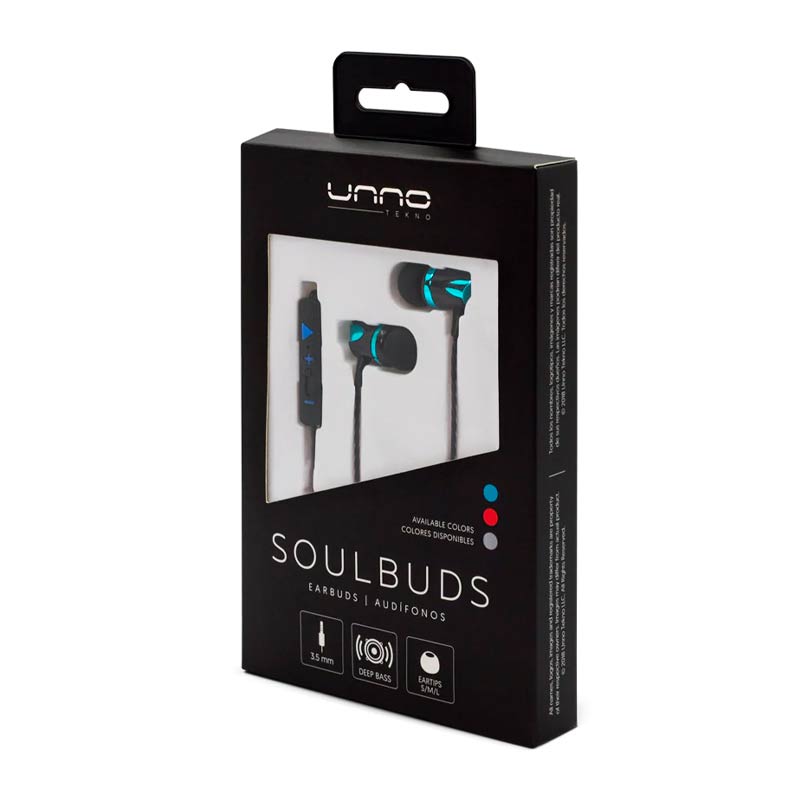 Audífonos UnnoTekno 3.5mm In-Ear SoulBuds Azul