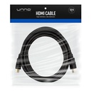 Cable HDMI UnnoTekno CB4110BK 3 Metros Macho-Macho Negro