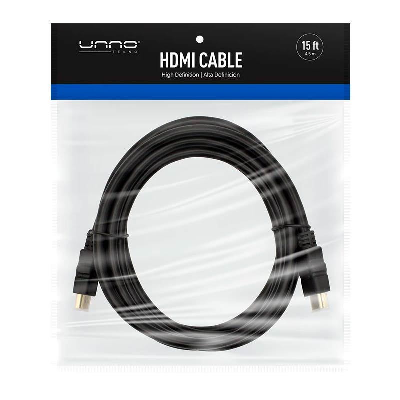 Cable HDMI UnnoTekno CB4115BK 4.5 Metros Macho-Macho Negro