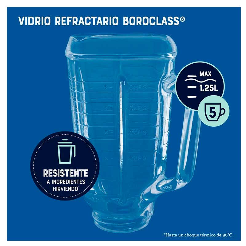 Licuadora Oster 0465 2 Velocidades Jarra de Vidrio 1.25 Lt Gris 1000 W