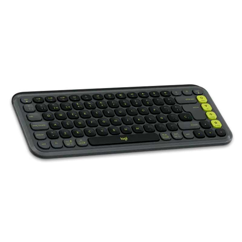Teclado y Mouse Inalámbrico Bluetooth Logitech POP Icon Negro Verde Español