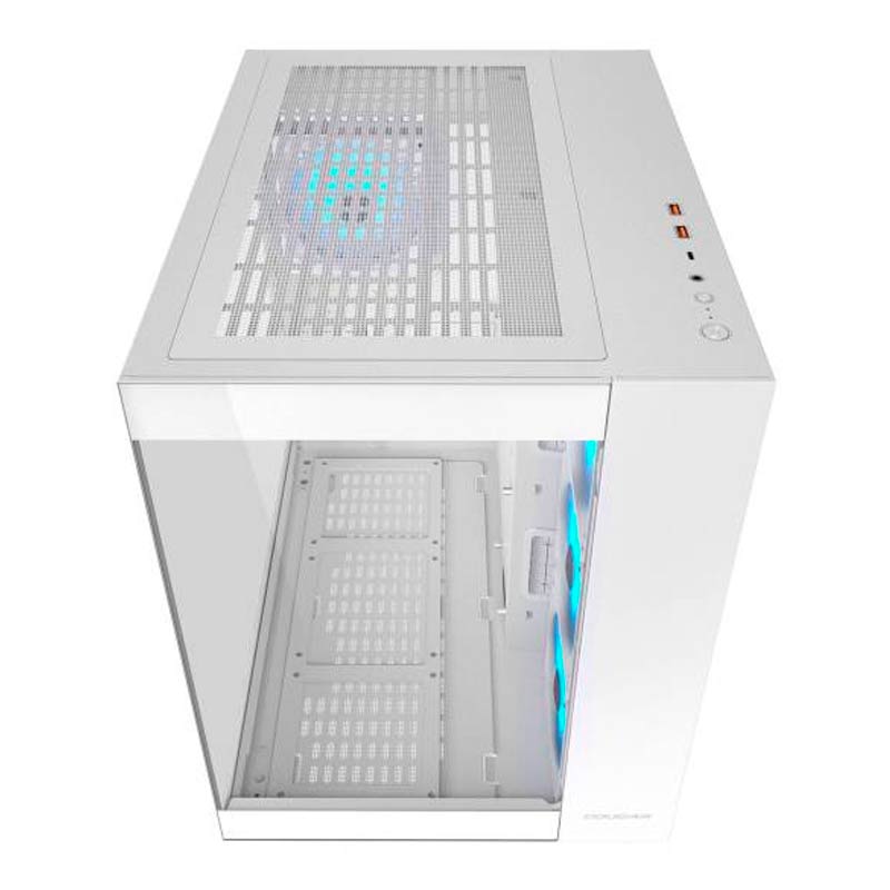 Case Gaming Cougar FV150 RGB Media Torre Blanco (Sin Fuente)