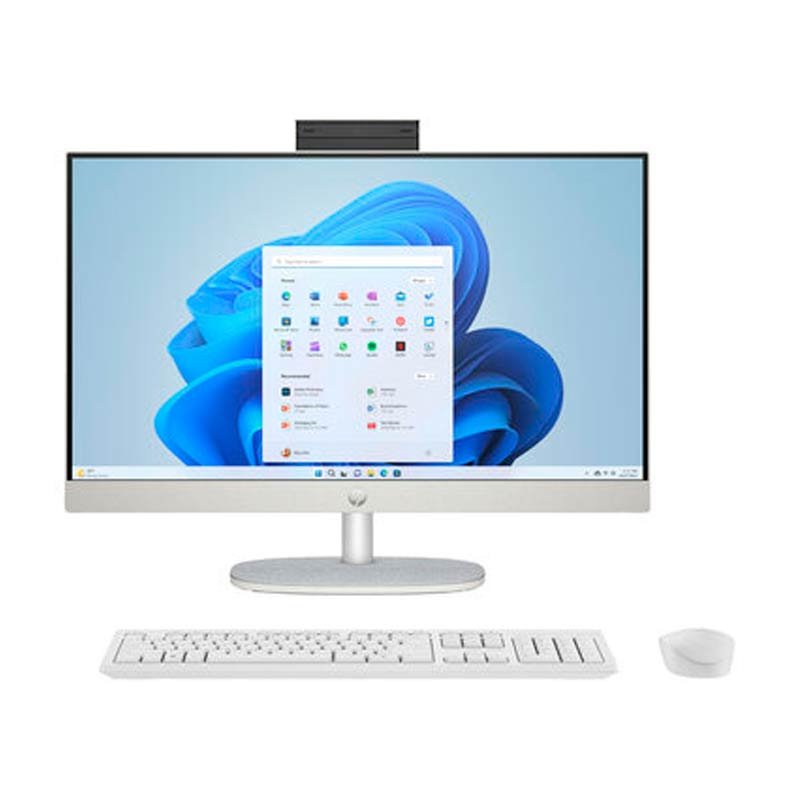 Computadora AIO HP 24-cr0250la AMD Ryzen 5-7520U 8GB RAM 512GB SSD W11 Home Teclado Español
