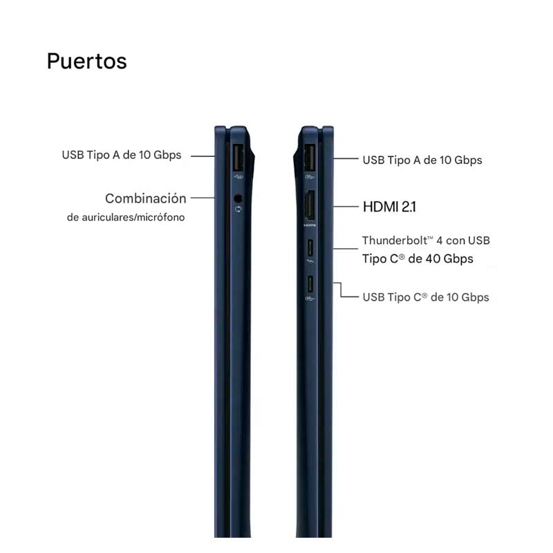 Laptop HP OmniBook X FLIP 2 en 1 14" Touch 2K Intel Core Ultra 7 256V 16GB RAM 1TB SSD W11 Home Azul Teclado Ingles