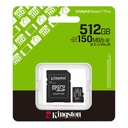 Memoria Micro SD Kingston 512GB Canvas Select Plus Clase 10 100Mbps