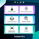Licencia Kaspersky Plus 1 dispositivo 1 Año Fisica