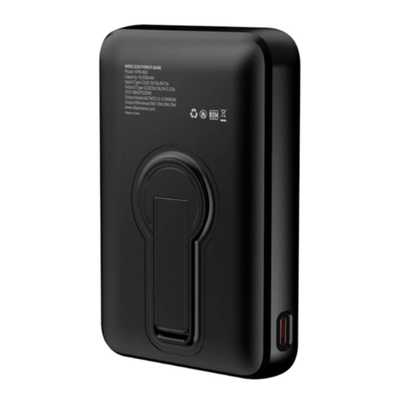 PowerBank Klip Xtreme PowerMag Ultra 10000mAh USB/USB-C/Inalámbrico Negro