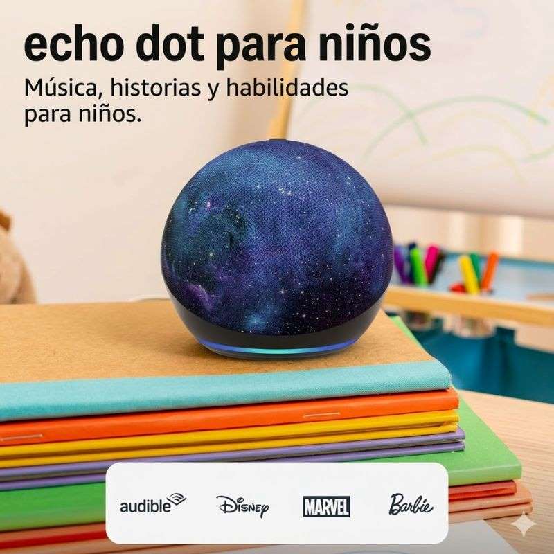 Bocina Inteligente Amazon Echo Dot Kids (5th Gen) Stardust con Alexa
