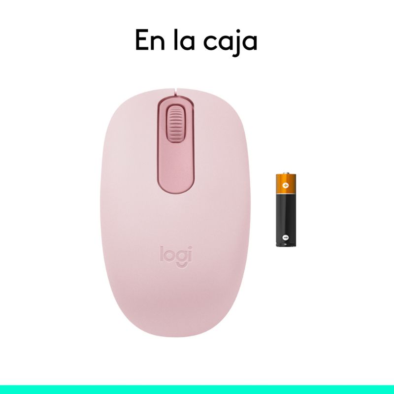 Mouse Inalámbrico Bluetooth Logitech Óptico M196 1000DPI Rosa