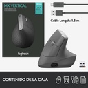 Mouse Inalámbrico Logitech MX Vertical Óptico 4000DPI Negro