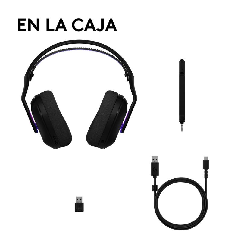 Audífonos Tipo Headset G522 Inalámbrico con Micrófono Negro