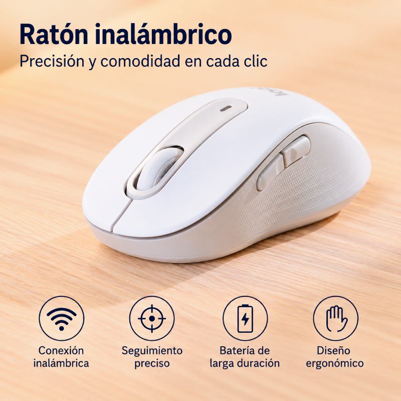 Mouse inalámbrico Logitech Signature M650 Large 4000DPI Blanco