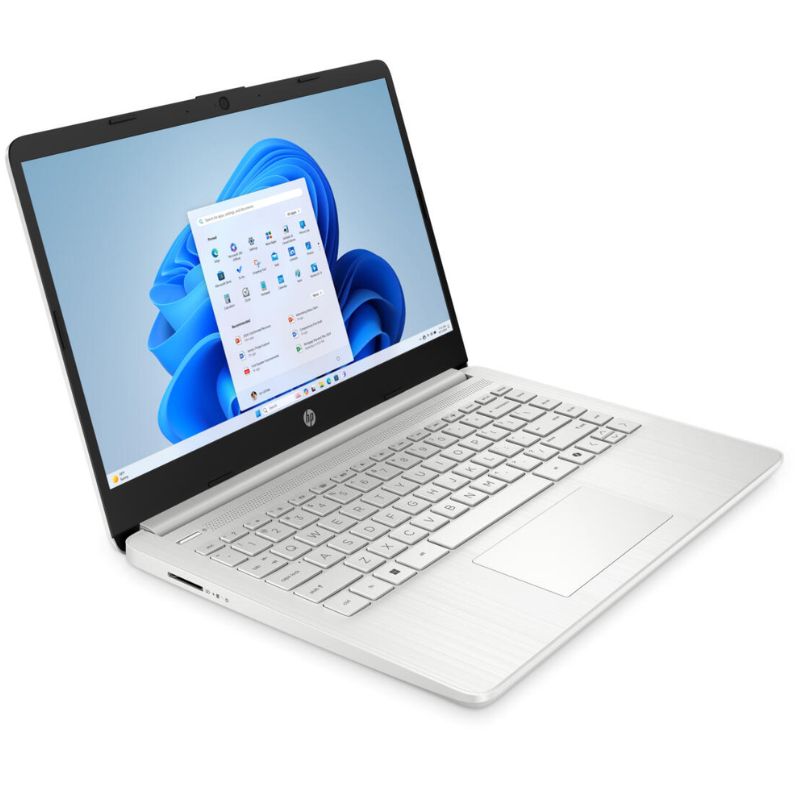 Laptop HP 14-DQ6101 14" Intel N150 4GB RAM 128GB UFS Intel Graphics W11 Home Plateado Teclado Inglés