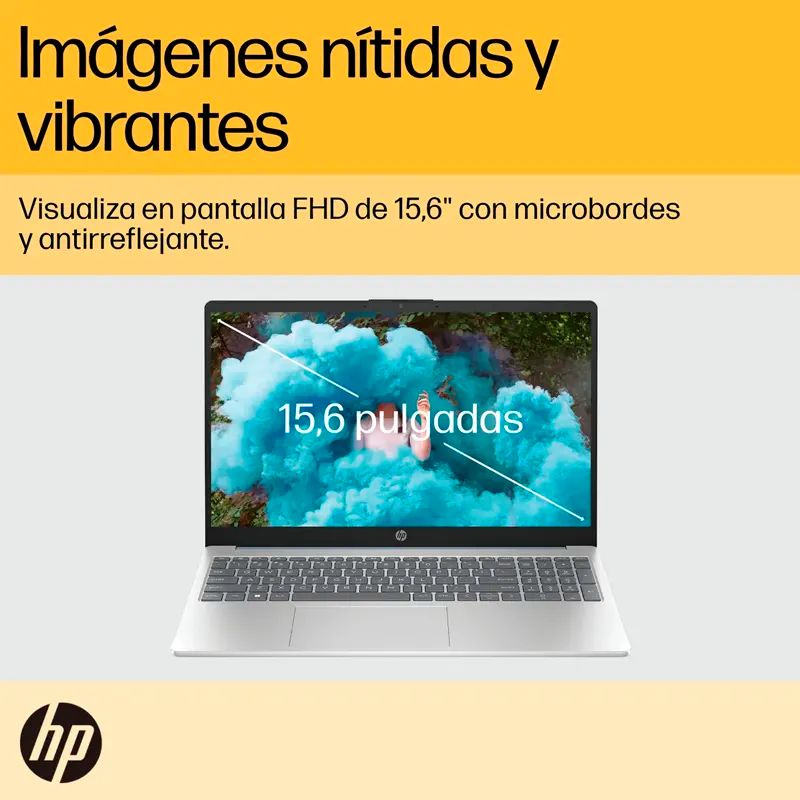 Laptop HP 15‑fc0250la 15.6" AMD Ryzen 5 7520U 8GB RAM 512GB SSD AMD Radeon 610M W11 Home Azul Teclado Español