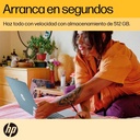 Laptop HP 15‑fc0250la 15.6" AMD Ryzen 5 7520U 8GB RAM 512GB SSD AMD Radeon 610M W11 Home Azul Teclado Español