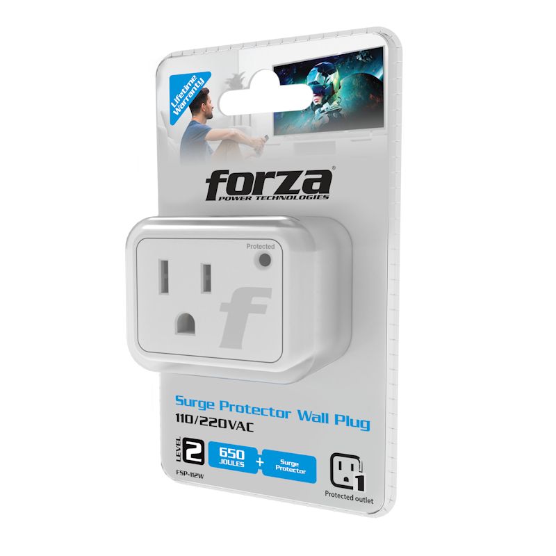 Protector de Sobretensión Forza FSP-112W 1 Toma Blanco