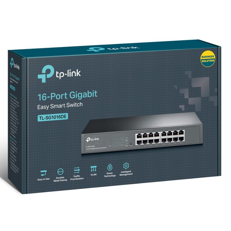 Switch TP-Link TL-SG1016DE 16 Puertos 10/100/1000Mbps para Rack