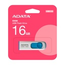 Memoria USB ADATA 16 GB AC008 USB 2.0 Blanco con Azul