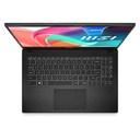 Laptop MSI Modern 15 H 15.6" Touchscreen Intel Core 9-270H 32GB RAM 1TB SSD Intel Graphics W11 Home Negro Teclado Inglés
