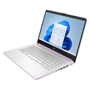 Laptop HP 14-dq6104dx 14" Celeron N150 4GB RAM 128GB UFS W11S Home Lavanda Teclado Inglés