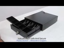 Cash Drawer AON CDK-34 para Billetes y Monedas Negro