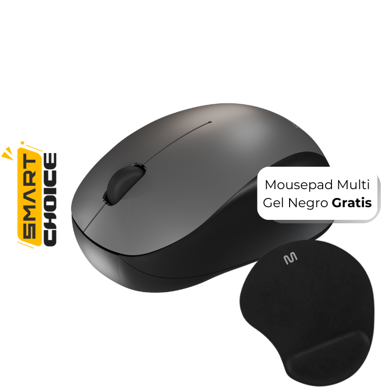 Mouse Inalámbrico Bluetooth Klip Xtreme Furtive Óptico 1600DPI Gris