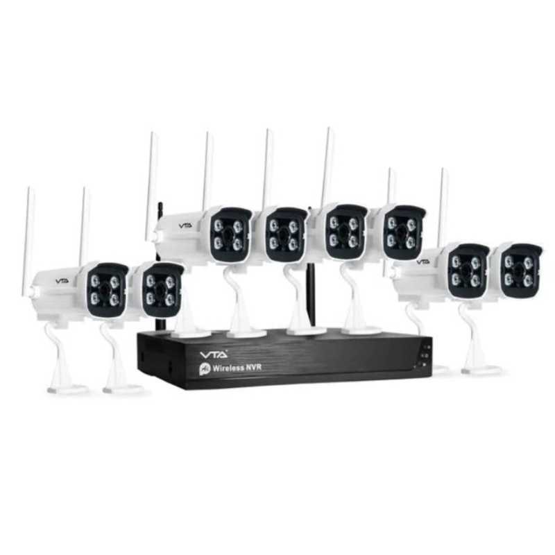 Sistema de Video Seguridad VTA+ DVR Inalámbrico 1TB + 8 cámaras 1080P Smart Home Wi-Fi