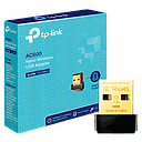 Adaptador de Red USB a Wi-Fi Bluetooth TP-Link Archer T2UB Nano AC600 Doble Banda 200-433Mbps