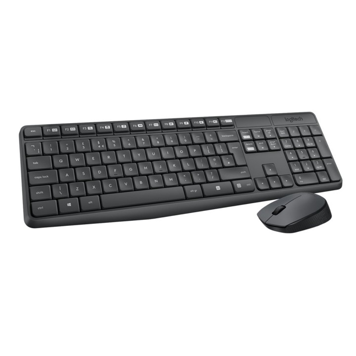Teclado y mouse Logitech MK235 Inalámbrico USB Negro Español