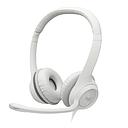 Audifonos tipo Headset Logitech H390 USB con Micrófono Blanco