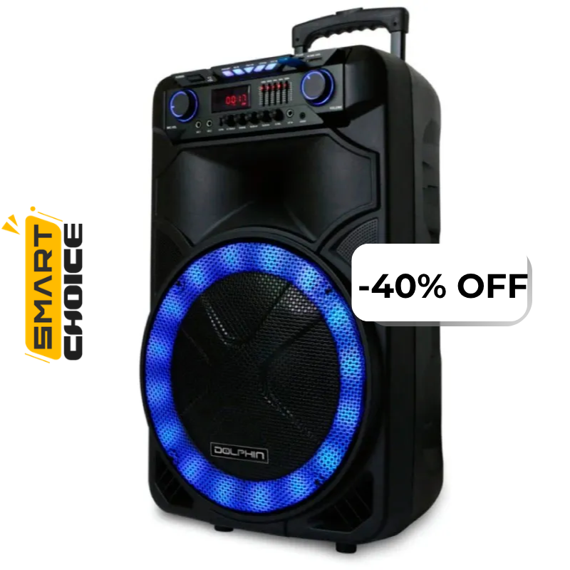 Bocina Bluetooth Dolphin SP-1500RBT Party Speaker 15" 3100W Negro