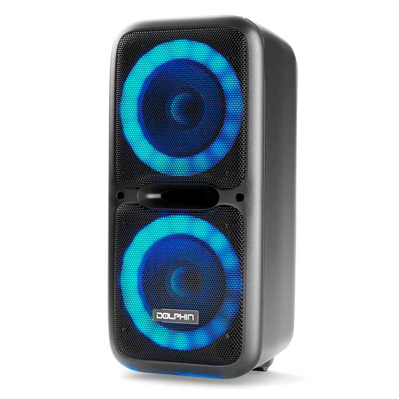Bocina Bluetooth Dolphin SP-2120RBT Party Speaker Dual 12” 3600W Negro