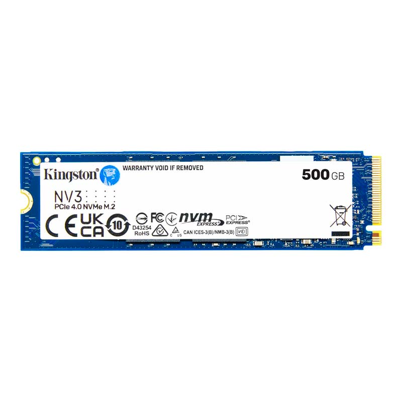 Unidad SSD M.2 2280 500GB Kingston NV3 PCIe NVMe 6000Mbps