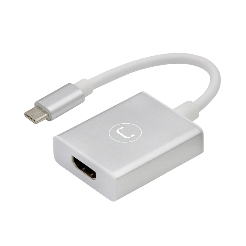 Adaptador Unno Tekno USB-C a HDMI 4k AD3001SV Macho-Hembra Plateado