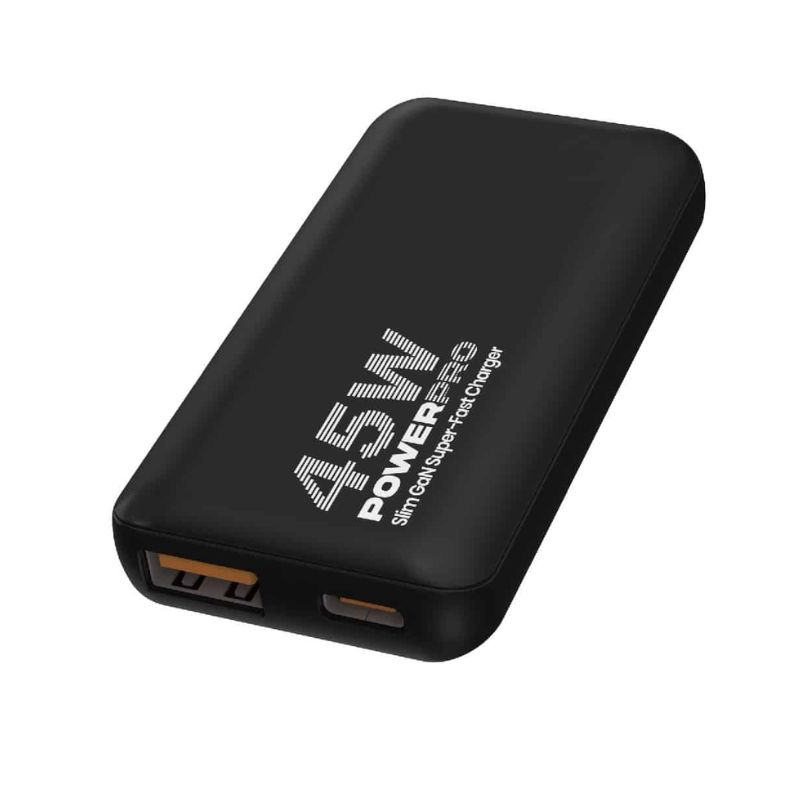 Cargador de Pared Unno Tekno PW5069BK GaN 45W USB-A/C Negro