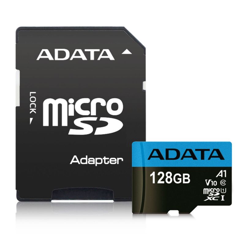 Memoria Micro SD Adata Premier 128 GB UHS-I Class 10 V10 A1 con adaptador SD